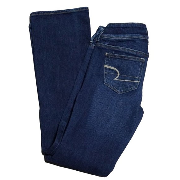 American Eagle Jeans Womens Size 0 Slim Boot Stretch Blue Denim 2010 AEO - Picture 7 of 11